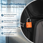 Forge TSA Approved Luggage Locks: Ultra Secure Dimple Key Travel Locks with Zinc Alloy Body, for Luggage, Travel Cases, Backpacks Orange 2PK.