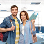 Eoehro Passport Holder for Travel Essentials, Passport Wallet Cover Case for Travel Must Haves Accessories,Passport Book Holders for Women and Men(light blue)