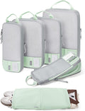 BAGSMART 6 Set /4 Set/2 Set Compression Packing Cubes for Travel, Lightweight Luggage Organizer Bags, Durable Space Saver Bags Travel Essentials