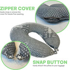 Sacred Thread Rayon Derived from Bamboo Travel Neck Pillow for Airplanes, Memory Foam for Airplane, Ergonomic Design Neck Rest, Travel Pillow for Sleeping