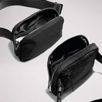 YOSHUYUKI Fanny Pack Crossbody Bag Trendy Waterproof Small Sling Cross Body Purse for Women Men Fashion Waist Packs Mini Belt Pouch Chest Bum Hip Bag Lulu Dupes for Travel Vacation Running Black