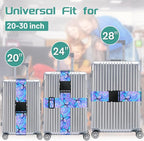 Slohif Luggage Straps for Suitcases Travel Belt Accessories Luggage Connector Identifiers 2 Pack Over Handle with Buckle Unique Nylon Adjustable Strap for Sleeping Bag Car Seat Butterfly
