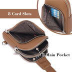 INICAT RFID Blocking Sling Bag, Anti Theft Crossbody Bag for Women, Travel Fanny Pack Style Purse, Vegan Leather