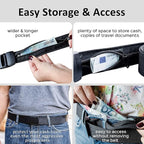 Money Belt for Men Travel Security Belt with Hidden Money Compartment Pocket, Cashsafe Anti-Theft Wallet Non-Metal Buckle
