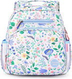 mibasies Toddler Backpack for Girls 2-4: Preschool Kindergarten Backpack - Cute Kids Backpacks for Girls - Floral Blue