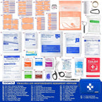 300 Piece First Aid Kit, Compact Waterproof First Aid Bag with 9 Organized Compartments, Portable Emergency Supplies Kit for Outdoor, Camping, Hiking, Car, Home, Travel, Office