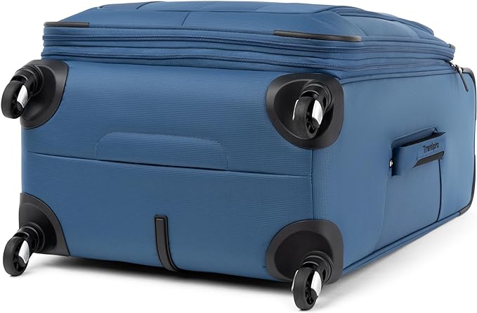 Travelpro Maxlite 5 Softside Expandable Luggage with 4 Spinner Wheels, Lightweight Suitcase, Men and Women, Ensign Blue, Checked-Medium 25-Inch