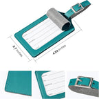 Travelambo Luggage Tags for Suitcases PU Leather Travel Tags Bag Tags Privacy Protection Travel Essentials