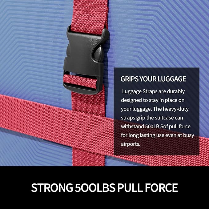 Luggage Straps 2-80Red
