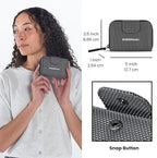 Sherpani Barcelona AT, Small Nylon Bifold Zipper Pocket Wallet, Travel Bag for Men Women, RFID Protection, Unisex Travel Gift (Granite)