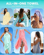 2 Pack Turkish Beach Towels Vacation Essentials Pool Towel for Women Birthday, Teacher Appreciation Thank You Gifts, Mothers Days Bridesmaid Bride Girlfriend Friendship Sister 40th Retirement Gift