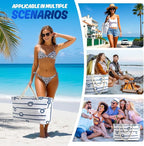 SRISE Large Beach Bag for Women & Men, Beach Bags Waterproof Sandproof, Travel Tote Bag, Swim Pool Bag for Family Outdoor