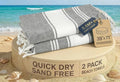 LANE LINEN Towels for Women, 2 Pack Oversized, Pre-Washed, No-Shrink, Sand Free, Quick Dry, Lightweight Travel Towels, Soft Bath Use, 39"x71" – Smoky Black