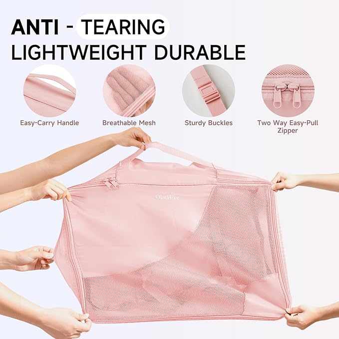 11 Set Packing Cubes for Travel, Gifts for Women Mom,Anti-Tearing Suitcase Organizer,OlarHike Vacation Essentials & Accessories for Cruise Ship