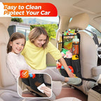 SURDOCA Car Organizers and Storage, Upgraded Car Seat Organizer with 11-inch Touch Screen Tablet Holder, Backseat Car Organizer with 8 Pockets, Car Seat Protector Road Trip Essentials for Kids