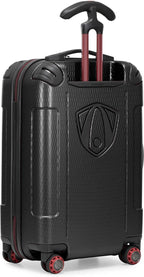 Traveler's Choice Maxporter II Polycarbonate Hardside Trunk with Spinner Wheels, Black, 22-Inch Carry-on Luggage