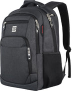Volher 17 Inch Laptop Backpack, Business Anti Theft Slim Durable Laptops Backpack, Water Resistant College Computer Bag Gifts for Men & Women Fits 15.6 Inch Notebook-Black