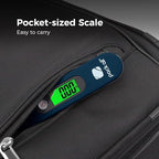 pack all 110 Lbs Luggage Scale, Digital Handheld Luggage Scale, Baggage Scale, Travel Weight Scale for Luggage with Backlit LCD Display, Battery Included, Blue