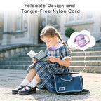 Candy Bila Kids Wired Headphones for Kids with Microphone, 85/94dB Volume Limiter Headphones for Girls Boys, Light Purple