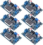 LM2596 DC-DC Buck Power Converter Module, Adjustable Voltage Regulator 4-40V to 1.25-37V Buck Converter with LED Voltmeter Display (Pack of 6)