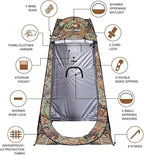 Your Choice Pop Up Privacy Tent, 3.9x3.9x6.2FT Portable Shower Tent for Camping, Waterproof Outdoor Changing Room with Carry Bag for Beach Hiking RV Fishing | Portable, for Camping, Beach, Hiking, with Carry Bag, Quick Setup
