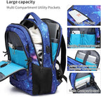 DUSLANG 17 Inch Travel Laptop Backpack Water Resistant College Backpack for Men Laptop Bag with USB Charging Port,Sky Blue
