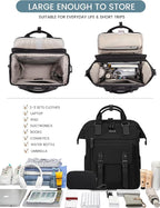 LOVEVOOK Laptop Backpack for Women, Work Backpack with 17 Inch Separate Laptop Compartment, Teacher Nurse Bags College Computer Backpack Purse, Business Travel Bag, Upgraded