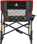 GCI Outdoor NASCAR Freestyle XL Rocker Camping & Sideline Sports Chair | Portable Folding Rocking Chair with Durable Armrests & Drink Holder | Great for Big and Tall, Black