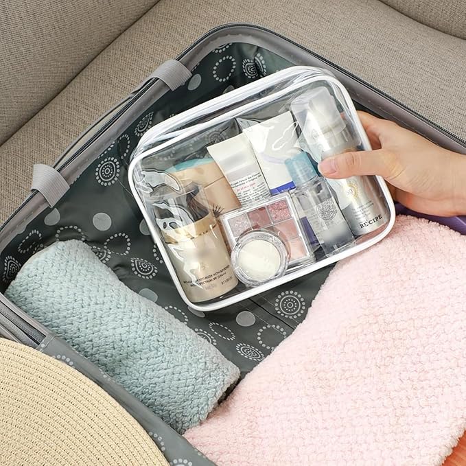 DUSLANG 17 Inch Laptop Backpack for Travel Water Resistant College Backpack for Women Laptop Bag with USB Charging Port and Clear Toiletry Bag Work Backpack,Pink A