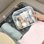 DUSLANG 17 Inch Laptop Backpack for Travel Water Resistant College Backpack for Men/Women Laptop Bag with USB Charging Port and Clear Cosmetic Toiletry Bag, Green A