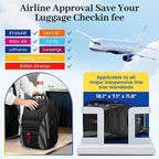 Boavan Vacuum Seal Backpack for Travel with Pump, 55L Large Bag with Zipper‑Off Detachable Vacuum Compression Bag Waterproof Carry On Large Travel Bag for Airline，Bags and Backpack Used Independently
