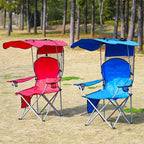 VTOY Portable Camping Chair with Canopy - Folding Chair with Canopy, Durable 600D Oxford Canopy Chair for Camping, Beach, Picnics, Fishing & Sports