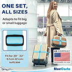 Luggage Straps for Suitcases - TSA Approved - Mixed Colors, 4 PK - Premium Nylon Belts for Suitcase, Briefcase & Travel Bag - Adjustable Strap Length 46" - 78"