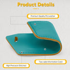 Travelambo Luggage Tags for Suitcases Faux Leather Privacy Protection 6 Pack Bag Tags Travel Accessories Essential, Bright Green