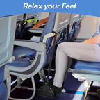 2-Pack Airplane Foot Hammock, Adjustable Travel Foot Rest for Plane, Train, Bus, Lightweight Travel Essentials for Long Flights, Comfortable Travel Accessories