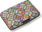 Credit Card Holder, Mini Aluminum Card Wallet RFID Blocking Slim Metal Hard Card Case for Women Men, Pretty Mandala