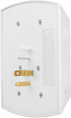 Cable Matters 2-Pack 3 Sided 6 Outlet Splitter Grounded Outlet Extender Wall Tap