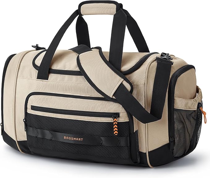 BAGSMART 4-IN-1 Gym Bag for Women Men, TSA Lightweight Duffle Bag for Travel with Shoe Compartment & Wet Pocket, 22L/30L/38L Tactical Backpack with 40oz Water Bottle Holder