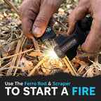 Paracord Bracelet Compass Hiking Survival Kit Emergency Whistle Fire Starter Camping Gear Hiking Essentials Fishing Hunting Accessories EDC Backpacking Gear Tactical Survival Gear Equipment