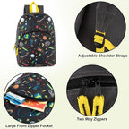 Trail maker 15 Inch Kids Backpacks for Boys & Girls | Preschool, Kindergarten, Elementary School Backpacks with Adjustable, Padded Straps (Stellar Space)