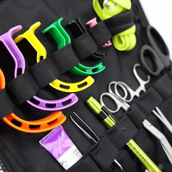 Lightning X Products Lightning X Pre-Stocked EMS/EMT Trauma Kit w/Large First Responder Bag & 256 Aid Medical Supplies - Black