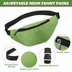 Saintrygo 20 Pcs Neon Fanny Pack Bulk, 90s 80s Fanny Pack Adjustable Waist Bags, Vintage Bag, Oxford Cloth for Workout Traveling Running Bachelor Party Favors Women Men (Fashion Color)