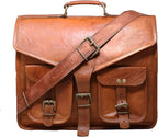 15" leather messenger bag laptop case office briefcase gift for men computer distressed shoulder bag