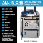 Neck Wallet with RFID Blocking - Hidden Travel Passport Holder Pouch | Concealed Under Clothing, Anti-Theft Security | Adjustable & Lightweight for Vacation, Airports