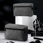 Paterr 16 Pcs Travel Toiletry Bag for Women Men Large Water Resistant Shaving Bag Hanging Cosmetic Bag with Handle and Divider Storage Travel Pouch Case (Dark Gray)