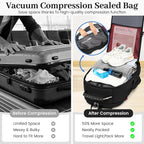 Boavan Vacuum Seal Backpack for Travel with Pump, 55L Large Bag with Zipper‑Off Detachable Vacuum Compression Bag Waterproof Carry On Large Travel Bag for Airline，Bags and Backpack Used Independently