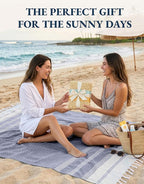 LANE LINEN Beach Towel 2 Pack - Beach Towels Oversized, Pre-Washed Large Beach Towels, Sandless Beach Towel, Quick Dry Travel Towel, Large Pool Towels, 39"x71" - Navy Blazer