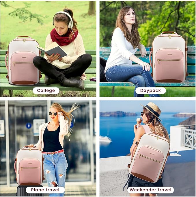 LOVEVOOK 50L Large Travel Backpack for Women Men Fits 17 Inch Laptop, Carry on Backpack for Traveling on Airplane, Personal Item Bag Airline Approved, Business Causal Weekender Backpacks