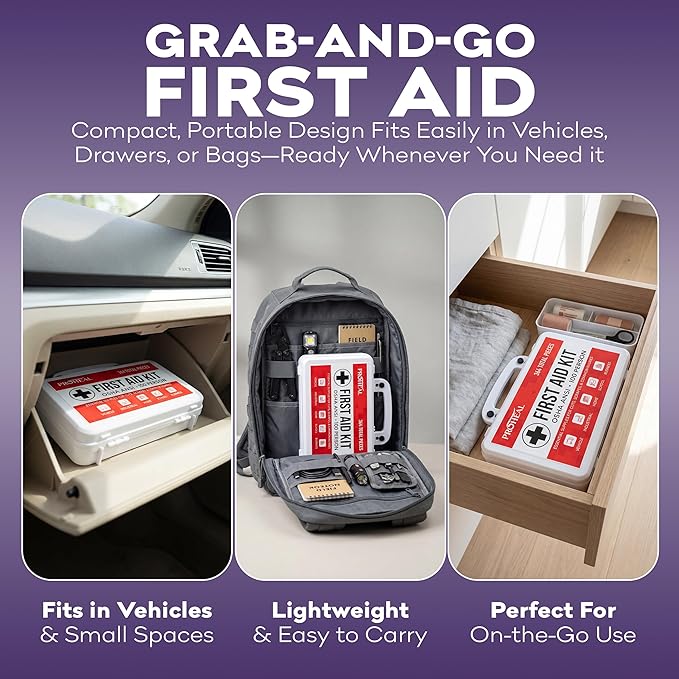 100 Person OSHA Compliant First Aid Kit for Businesses, Vehicles, Trucks, Construction Site - Type III, ANSI Class A Emergency Kit - 364 Piece Essential First Aid Supplies