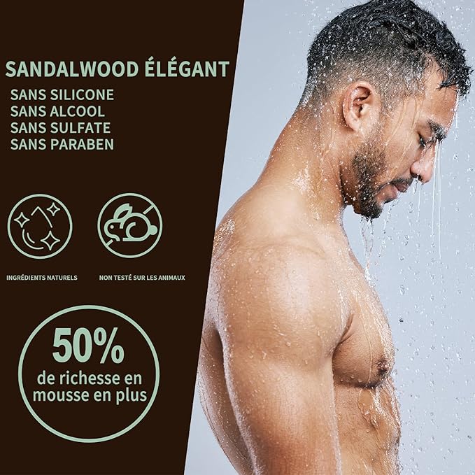 Body & Earth, Father’s Day Gifts, Birthday, Christmas Gifts for Boyfriend Husband, Gift for Men, 3PC Mens Gift Baskets, Mens Hygiene Kit, with Sandalwood Body Wash, Body Lotion and Shampoo
